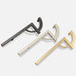 Paired Half Moon Cabinet Pulls with Bar Handles