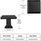 Square Pull Drawer Knob