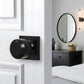 Matte Black Round Privacy Door Knob for Bedroom and Bathroom Doors