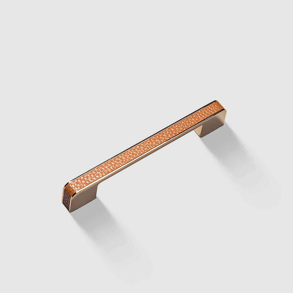 Textured Leather Inlay Cabinet Pulls and Knobs