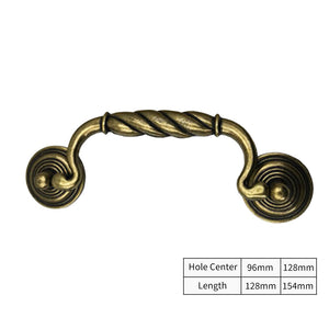 Vintage Brass Finish Bail Drawer Pull Handles