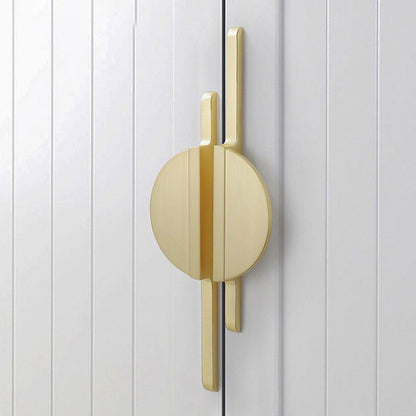 Half Moon Cabinet Pulls, Zinc Alloy Drawer Handles with Extended Bar