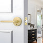 Round Privacy Door Lever Handles for Bedroom and Bathroom Doors