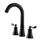 360 Degree Swivel Spout 3 Holes 2 Handles Widespread Bathroom Faucets