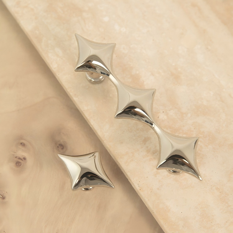 Star-Shaped Solid Brass Cabinet Pulls and Knobs