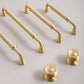 Round Bar Brass Cabinet Handles and Knobs for Wardrobes