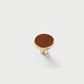 Leather Inset Cabinet Pull Handles and Knobs, Gold / Brown