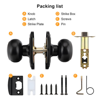 Stainless Steel Interior Door Knobs with Privacy and Passage Options
