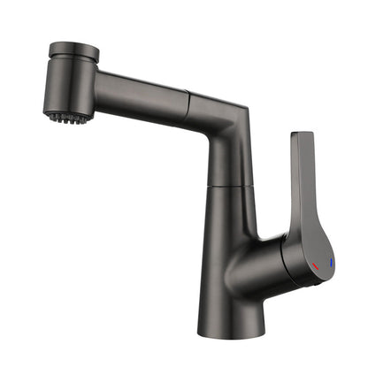Valenza Modern Height-Adjustable Pull-Out Bathroom Sink Faucet with Dual Spray Modes