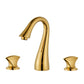 Simple 2 Handle 3 Hole Bathroom Sink With Faucet