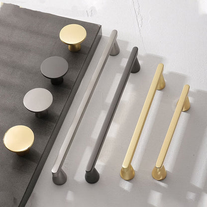 Slim Round Bar Cabinet Pulls and Knobs for Vanities