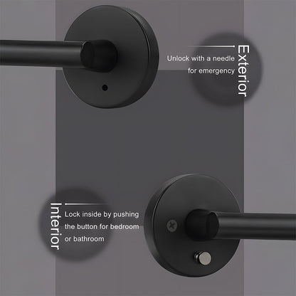 Gold and Black Interior Door Lever Handles for Bedroom and Hallway Doors