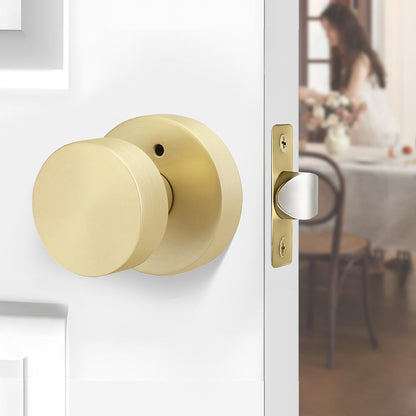 Heavy Duty Round Passage Door Knobs for Hallway and Closet Doors