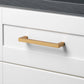Brushed Brass Square Cabinet Pulls for Kitchen Cabinets & Drawers