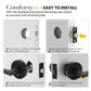 Round Privacy Door Lever Handles for Bedroom and Bathroom Doors
