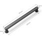 European Round Bar Zinc Alloy Cabinet Pulls