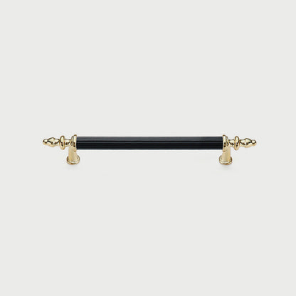 Fluted Zinc Alloy Cabinet Pulls in Shiny Finishes