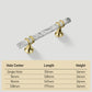 Marble Pattern T-Bar Cabinet Pulls with Gold Feet