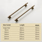 Vintage Brass Round Bar Cabinet Pulls