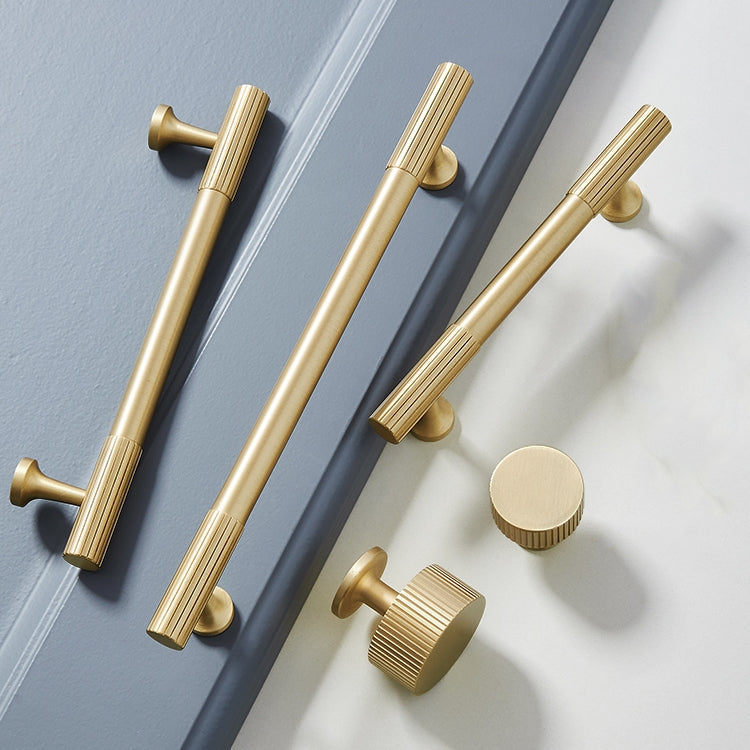 Fluted Metal Cabinet Pulls and Knobs for Kitchen Cabinets