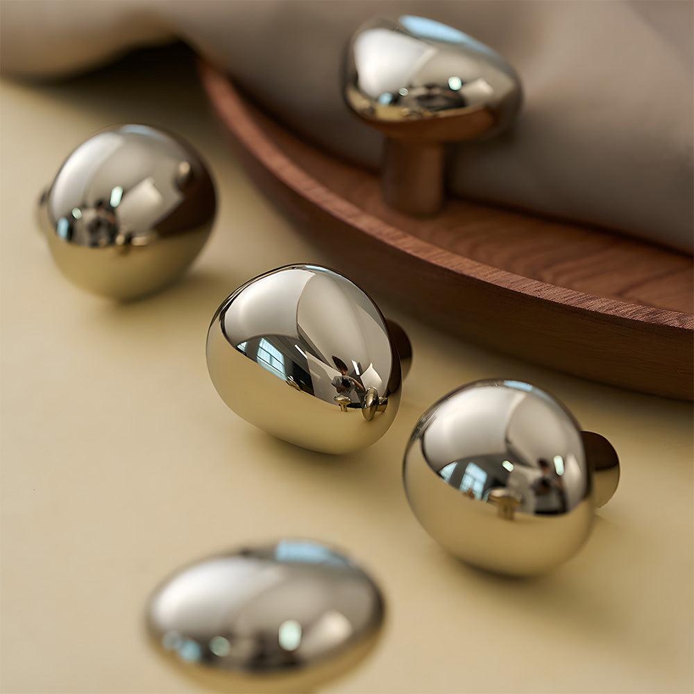 Organic Pebble Mushroom Cabinet Knobs
