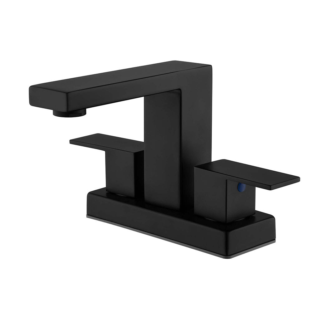 Rovello Modern Low-Profile Two-Handle 3-Hole Widespread Bathroom Sink Faucet
