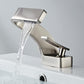 Sereno Waterfall Single Lever Brass Bathroom Sink Faucet, Single Hole Basin Faucet