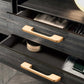 Solid Aluminum Alloy Modern Black Long Cabinet and Drawer Pulls