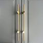 Adjustable Long Round Bar Cabinet Pulls, Gold / Brushed Brass Finish