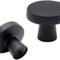 Black Round Cabinet Knobs for Bathroom