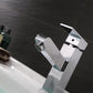 Silver Pull-Out Single Hole Bathroom Faucet
