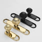 Textured Brass Cabinet Handles and Knobs in Gold / Black