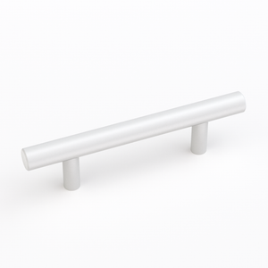 White Stainless Steel T-Bar Cabinet Pulls and Drawer Handles