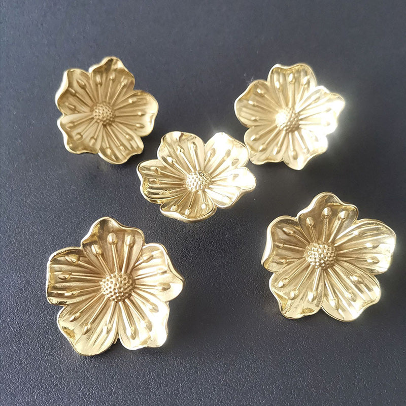 Solid Brass Plum Blossom Cabinet Knob