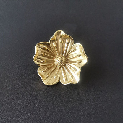 Solid Brass Plum Blossom Cabinet Knob