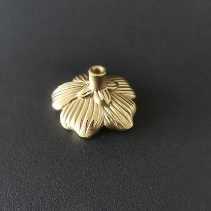 Solid Brass Plum Blossom Cabinet Knob