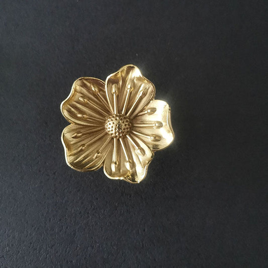Solid Brass Plum Blossom Cabinet Knob