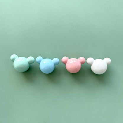 Colorful Ceramic Bear Cabinet Knobs