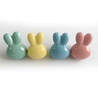 Colorful Ceramic Rabbit Cabinet Knobs