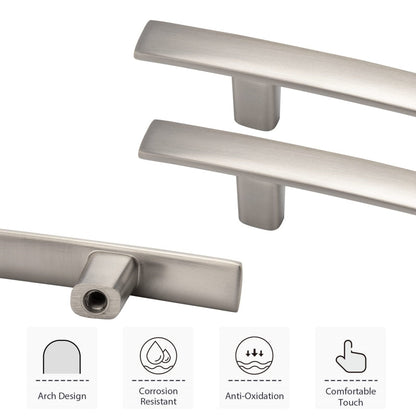 Multi-Finish Curved Cabinet Pulls for Kitchen Drawers