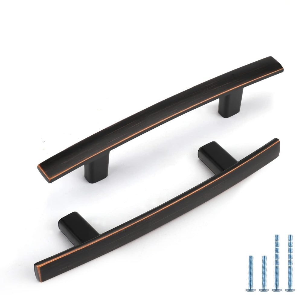 Multi-Finish Curved Cabinet Pulls for Kitchen Drawers