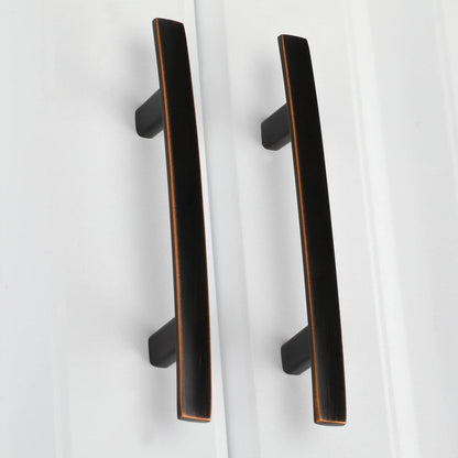 Multi-Finish Curved Cabinet Pulls for Kitchen Drawers