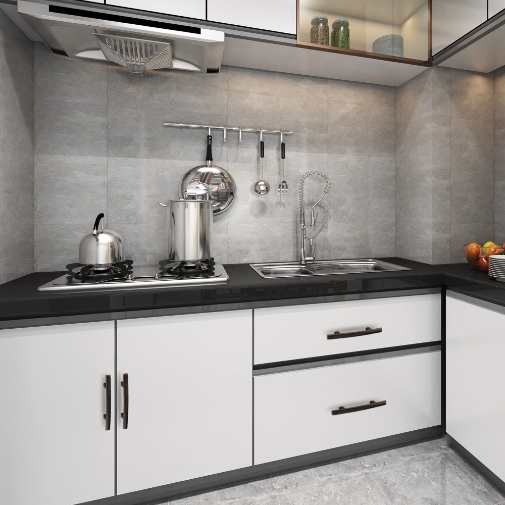 Multi-Finish Curved Cabinet Pulls for Kitchen Drawers