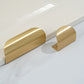 Gold Brass Half-Round Cabinet Finger Pulls