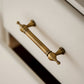 French Retro Turned Brass Cabinet Pulls and Knobs
