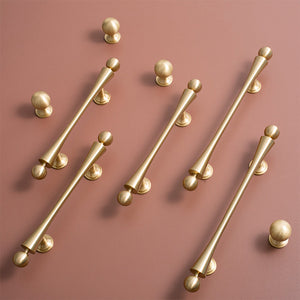 Modern Scroll-Inspired Brass Cabinet Pulls