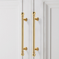 French Gold Ball-End Cabinet Pulls and Knobs for Kitchens