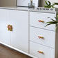 Natural Crystal Sphere Brass Cabinet Handles and Knobs