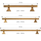 Vintage Brass Round Bar Cabinet Pulls