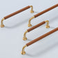 Leather-Wrapped Round Bar Cabinet Pulls and Door Handles